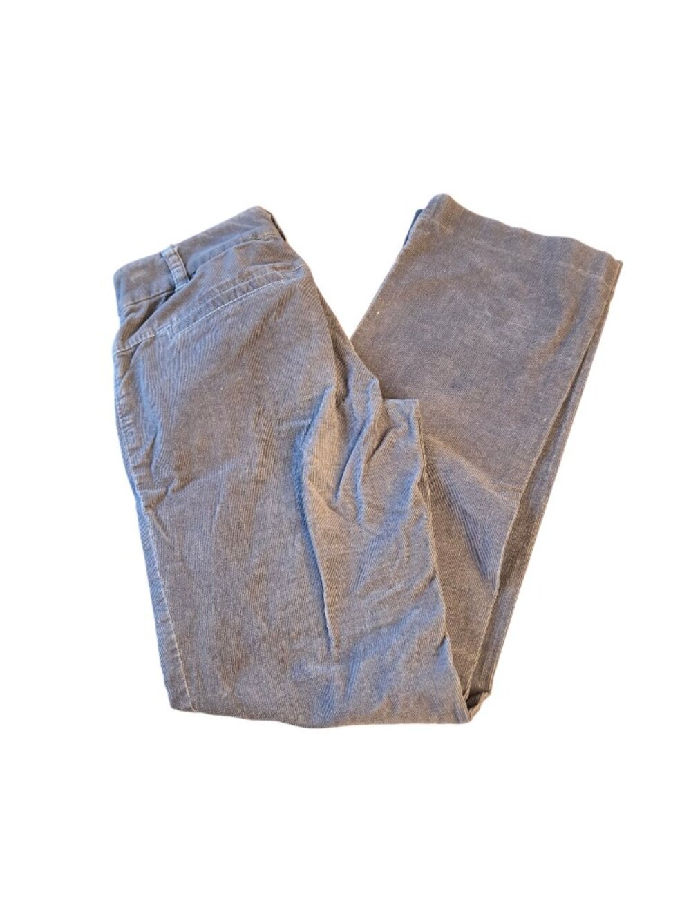 Ann Taylor 8 Gray Corduroy Signature Bootcut Pants Dark Academia Preppy Stretch